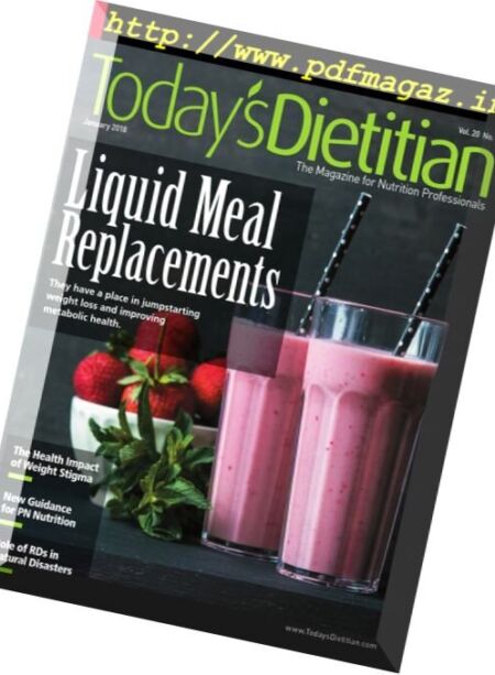 Today’s Dietitian – January 2018 Cover