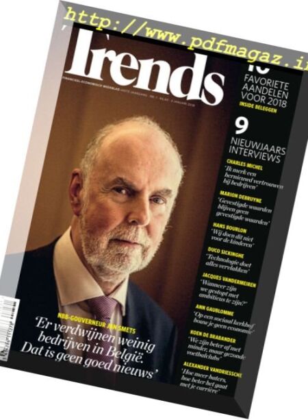 Trends Belgium – 4 Januari 2018 Cover