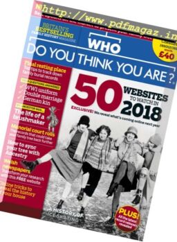 Who Do You Think You Are – January 2018