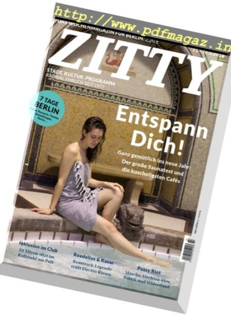Zitty – 11 Januar 2018 Cover