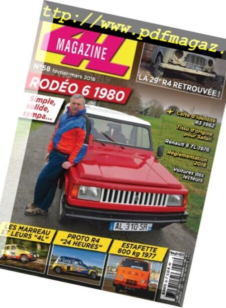 4L Magazine – fevrier 2018 Cover