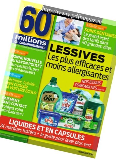 60 Millions de Consommateurs – fevrier 2018 Cover