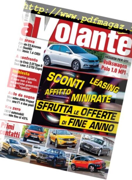 Al Volante – Dicembre 2017 Cover