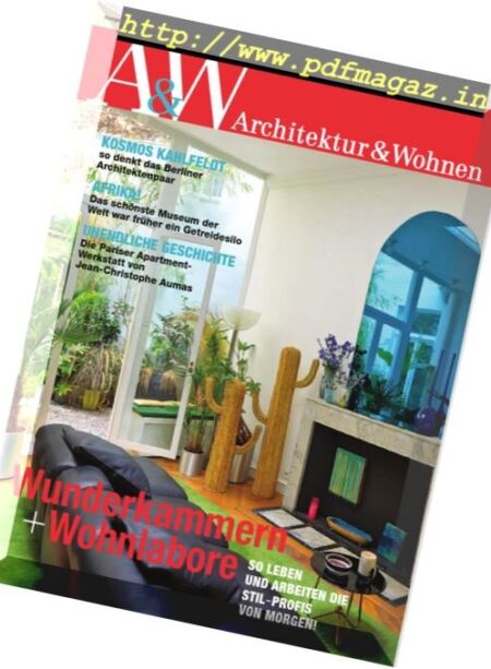 Architektur & Wohnen – Februar-Marz 2018 Cover