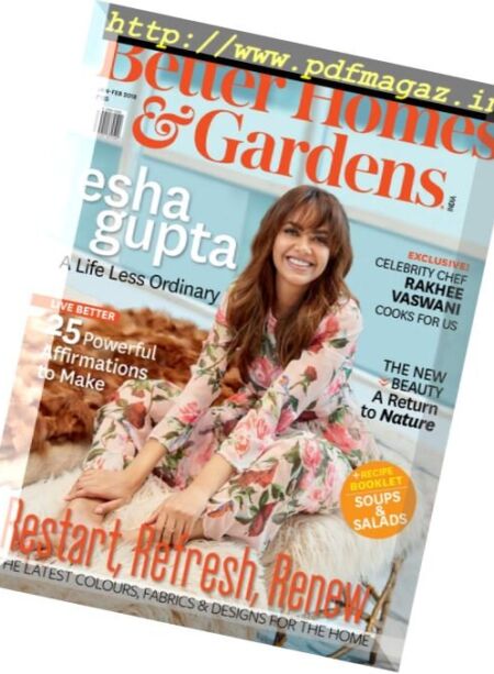 Better Homes & Gardens India – February 2018 Cover