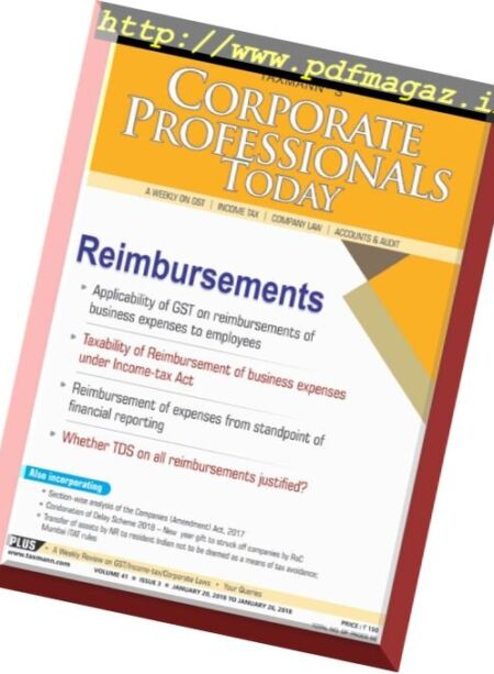 Corporate Professional Today – January 20, 2018 Cover