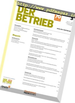 Der Betrieb – 19 Januar 2018
