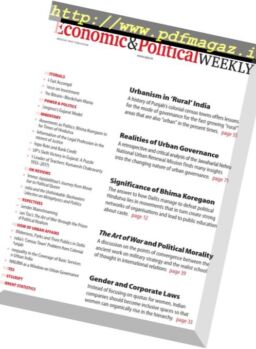 Economic & Political Weekly – 13 January 2018
