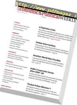 Economic & Political Weekly – 22 January 2018
