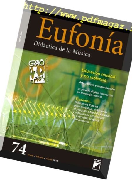 Eufonia. Didactica de la Musica – enero 2018 Cover
