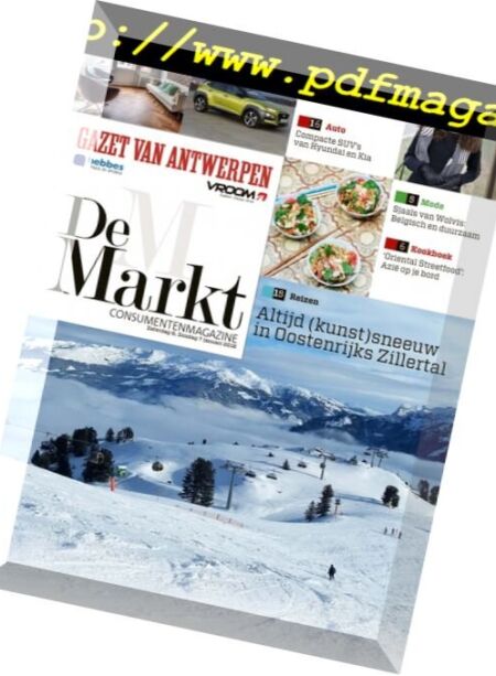 Gazet van Antwerpen De Markt – 6 januari 2018 Cover