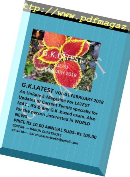 GK Latest – February 2018 Cover