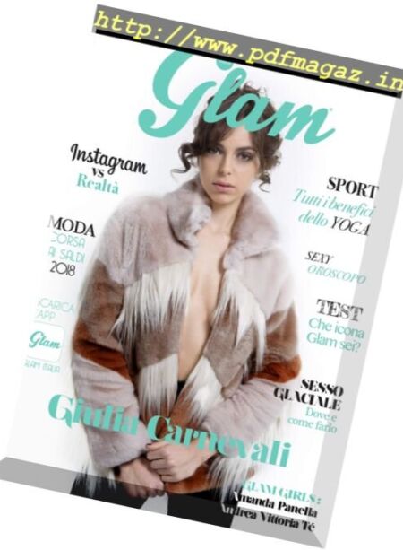 Glam Italia – Gennaio 2018 Cover