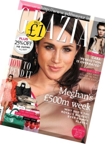 Grazia UK – 5 February 2018 Cover