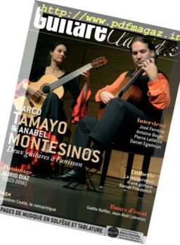 Guitare Classique – Septembre-Novembre 2016