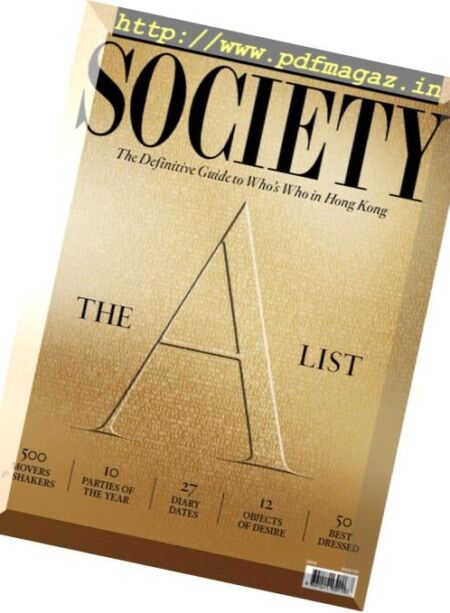 Hong Kong Tatler Society – December 2018 Cover