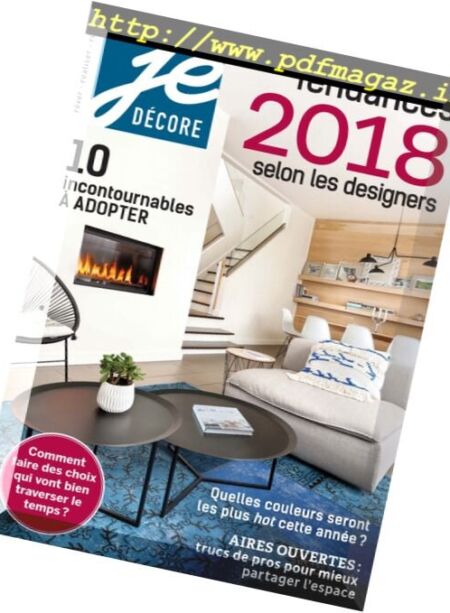 Je Decore – Janvier 2018 Cover