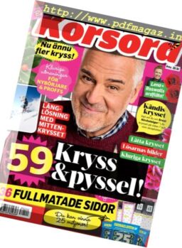 Korsord – 22 januari 2018