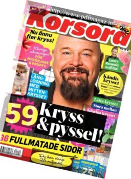 Korsord – 29 januari 2018
