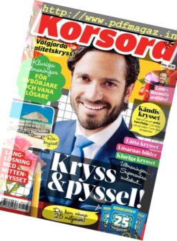 Korsord – 8 januari 2018