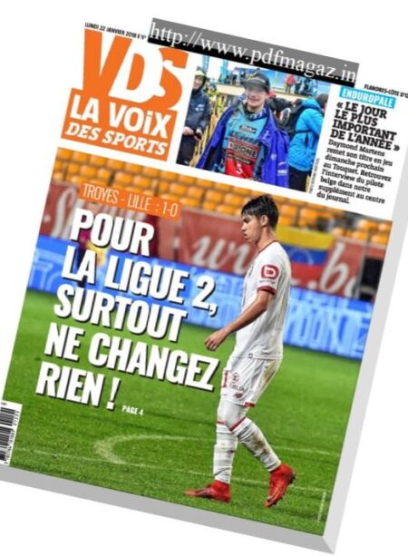 La Voix des Sports Flandres – 22 janvier 2018 Cover
