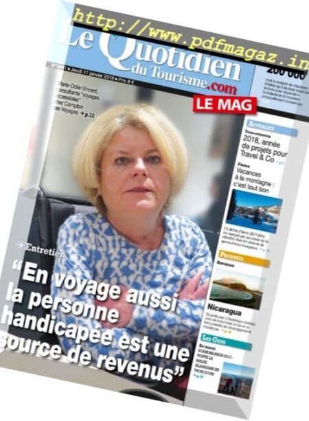Le Quotidien du Tourisme – 11 Janvier 2018 Cover