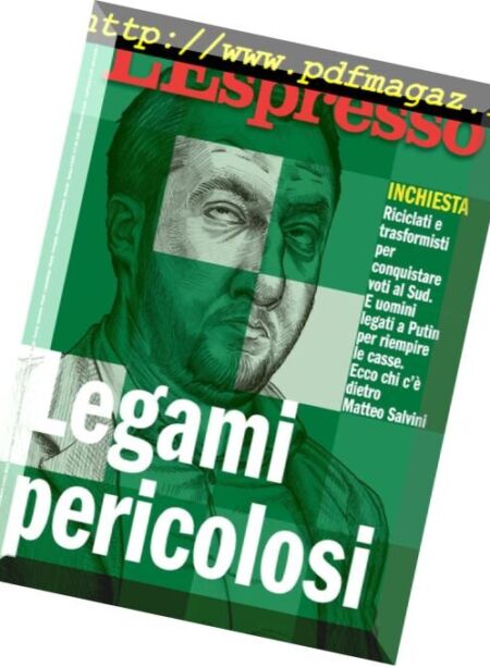L’Espresso – 11 febbraio 2018 Cover