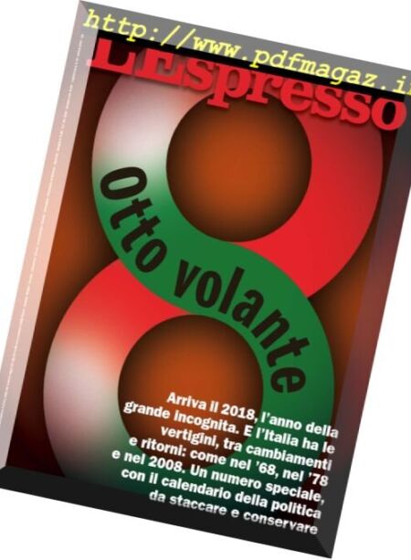 L’Espresso – 31 Dicembre 2017 Cover