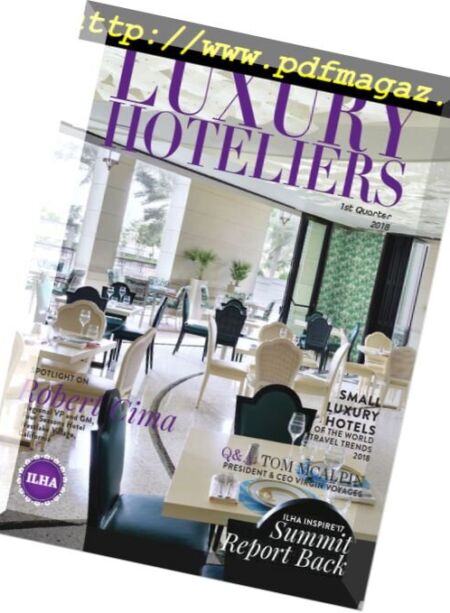 Luxury Hoteliers – N 1, 2018 Cover