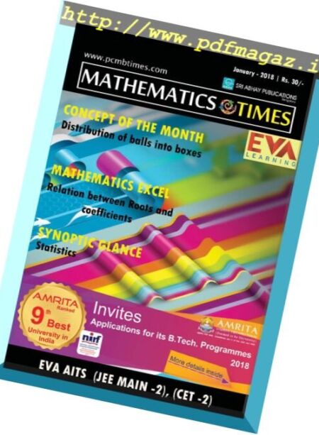 MATHEMATICS TIMES – January 2018 Cover