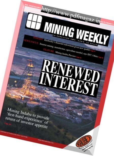 Mining Weekly – 26 January 2018 Cover