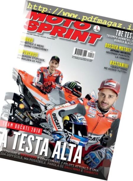 Moto Sprint – 16 Gennaio 2018 Cover