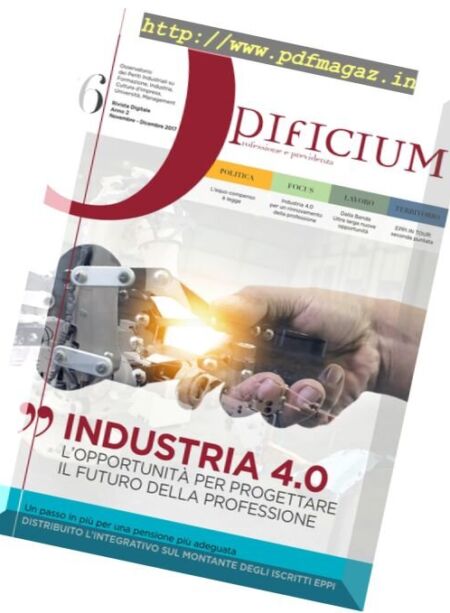 Opificium – Novembre-Dicembre 2017 Cover