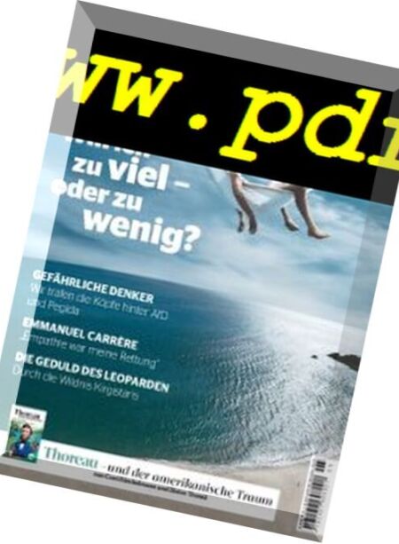 Philosophie Magazin Germany – August-September 2017 Cover