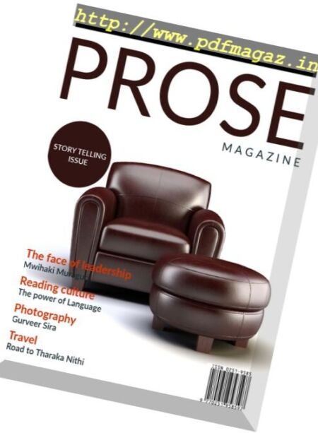 Prose magazine – 3 January 2018 Cover