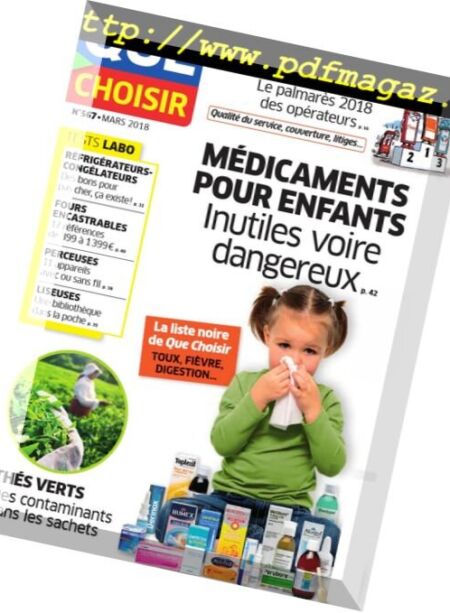 Que Choisir – Mars 2018 Cover
