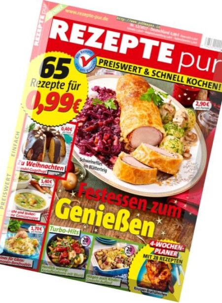 Rezepte Pur – Dezember 2017 Cover