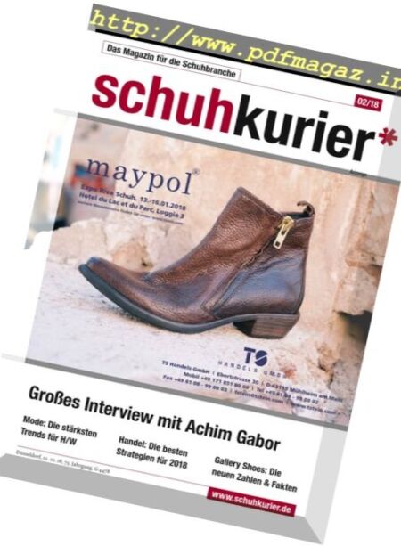 Schuhkurier – Februar 2018 Cover