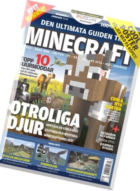 Svenska PC Gamer – Den ultimata guiden till Minecraft – Januari 2018 Cover