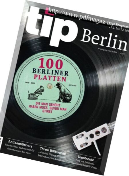 tip Berlin – 25 Januar 2018 Cover