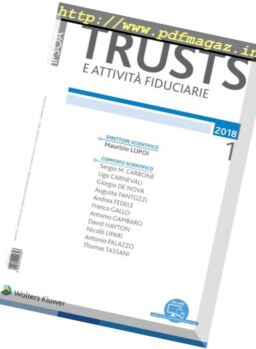 Trusts e Attivita Fiduciarie – Gennaio 2018