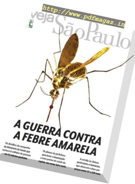 Veja Sao Paulo Brazil – Year 51 Number 03 – 17 Janeiro 2018 Cover