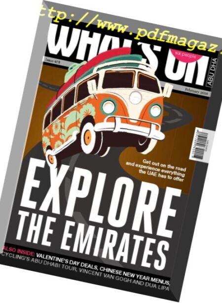 What’s On Abu Dhabi – February 2018 Cover