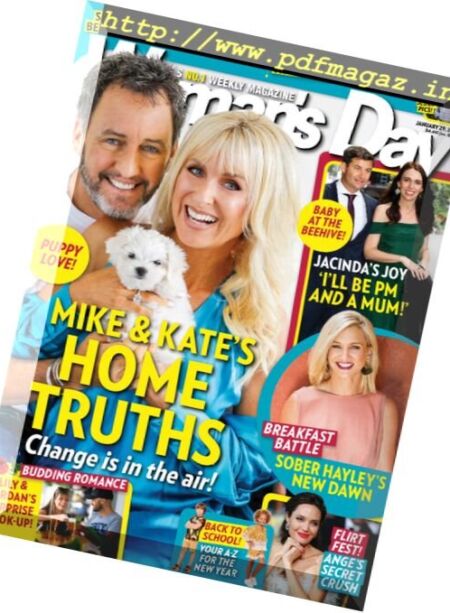 Woman’s Day New Zealand – 19 January 2018 Cover