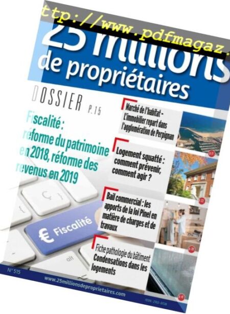 25 Millions de Proprietaires – fevrier 2018 Cover