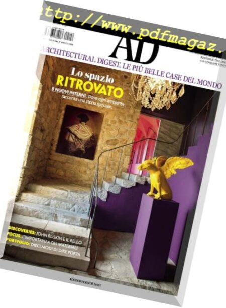 AD Architectural Digest Italia – Marzo 2018 Cover