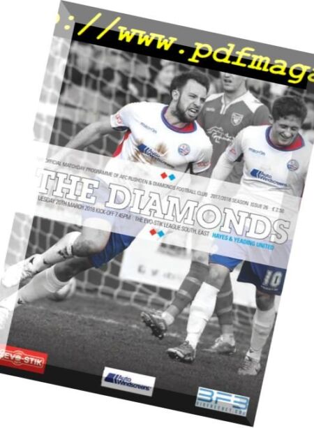 AFC Rushden & Diamonds Matchday Programme – 20 March 2018 Cover