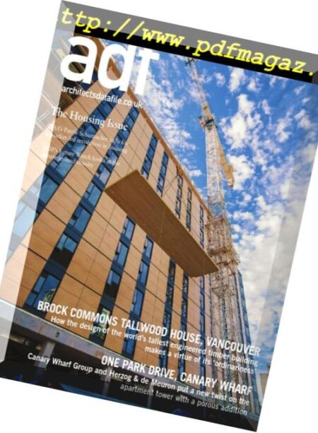 Architects Datafile (ADF) – March 2018 Cover
