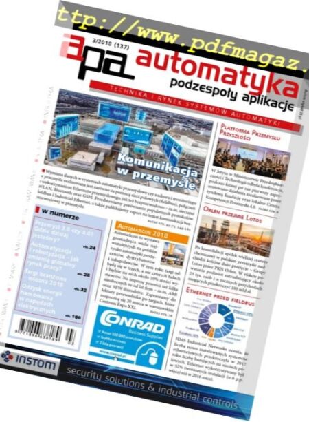 Automatyka Podzespoly Aplikacje – Marzec 2018 Cover