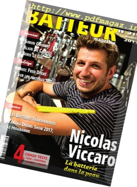 Batteur Magazine – Novembre 2017 Cover